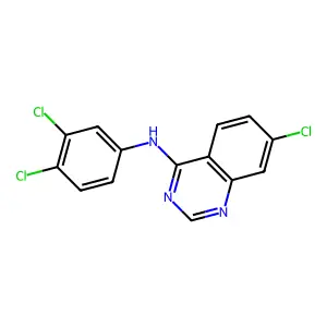 7-chloro-N-(3,4-dichlorophenyl)quinazolin-4-amine structure