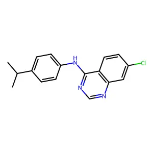 7-chloro-N-(4-isopropylphenyl)-4-quinazolinamine structure