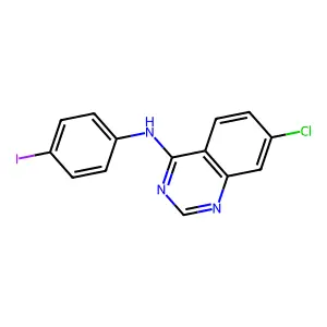 7-chloro-N-(4-iodophenyl)quinazolin-4-amine structure