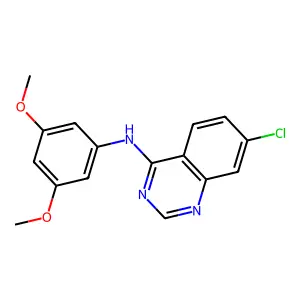7-chloro-N-(3,5-dimethoxyphenyl)quinazolin-4-amine structure