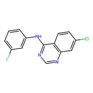 7-chloro-N-(3-fluorophenyl)quinazolin-4-amine structure
