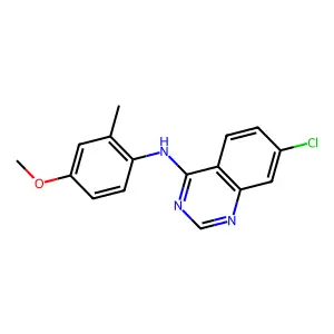 7-chloro-N-(4-methoxy-2-methylphenyl)quinazolin-4-amine structure