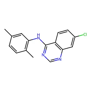 7-chloro-N-(2,5-dimethylphenyl)quinazolin-4-amine structure