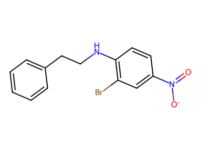 2-bromo-4-nitro-N-phenethylaniline structure