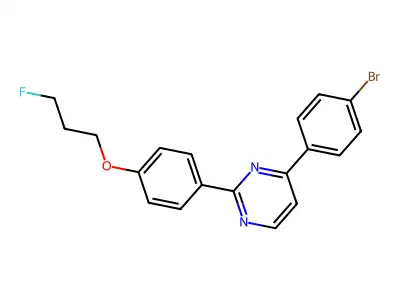 4-(4-Bromophenyl)-2-[4-(3-fluoropropoxy)phenyl]pyrimidine structure