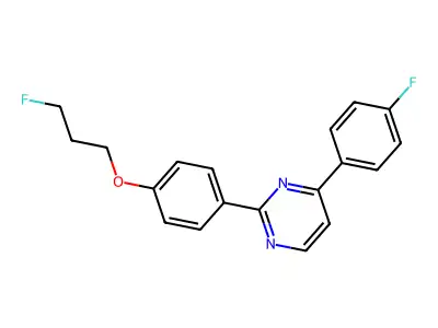 4-(4-Fluorophenyl)-2-[4-(3-fluoropropoxy)phenyl]pyrimidine structure