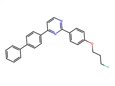 4-(4-[1,1'-Biphenyl]-4-yl-2-pyrimidinyl)phenyl 3-fluoropropyl ether structure