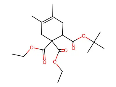2-(Tert-butyl) 1,1-diethyl 4,5-dimethyl-4-cyclohexene-1,1,2-tricarboxylate structure