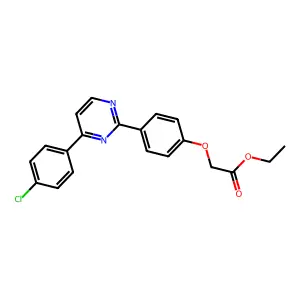 Ethyl 2-{4-[4-(4-chlorophenyl)-2-pyrimidinyl]phenoxy}acetate structure