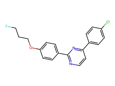 4-(4-Chlorophenyl)-2-[4-(3-fluoropropoxy)phenyl]pyrimidine structure