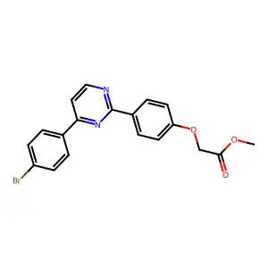 Methyl 2-{4-[4-(4-bromophenyl)-2-pyrimidinyl]phenoxy}acetate structure