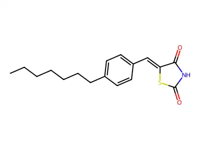 5-[(4-Heptylphenyl)methylidene]-1,3-thiazolidine-2,4-dione structure