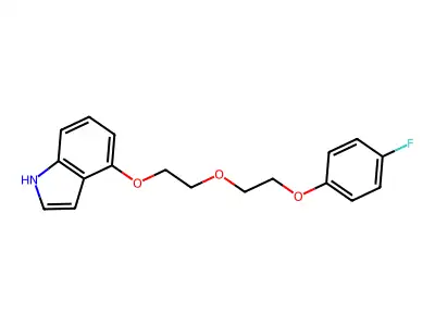 4-{2-[2-(4-fluorophenoxy)ethoxy]ethoxy}-1H-indole structure