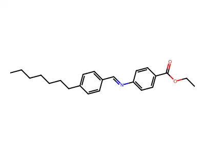 ethyl 4-{[(E)-(4-heptylphenyl)methylidene]amino}benzenecarboxylate structure