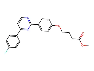 Methyl 4-{4-[4-(4-fluorophenyl)-2-pyrimidinyl]phenoxy}butanoate structure