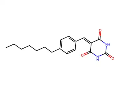 5-[(4-Heptylphenyl)methylidene]-1,3-diazinane-2,4,6-trione structure