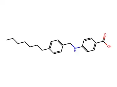 4-[(4-Heptylbenzyl)amino]benzenecarboxylic acid structure