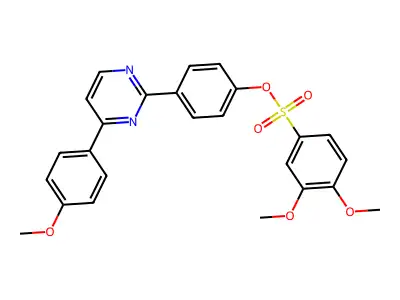 4-[4-(4-Methoxyphenyl)-2-pyrimidinyl]phenyl 3,4-dimethoxybenzenesulfonate structure