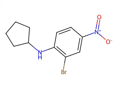 2-bromo-N-cyclopentyl-4-nitroaniline structure