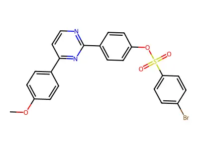 4-[4-(4-Methoxyphenyl)-2-pyrimidinyl]phenyl 4-bromobenzenesulfonate structure