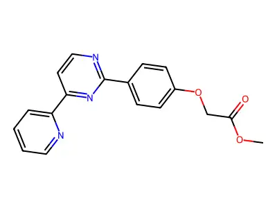 Methyl 2-{4-[4-(2-pyridinyl)-2-pyrimidinyl]phenoxy}acetate structure