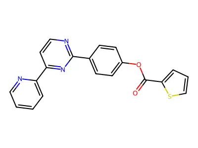 4-[4-(2-Pyridinyl)-2-pyrimidinyl]phenyl 2-thiophenecarboxylate structure