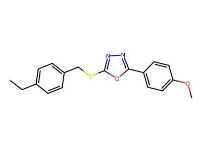 2-[(4-Ethylbenzyl)sulfanyl]-5-(4-methoxyphenyl)-1,3,4-oxadiazole structure