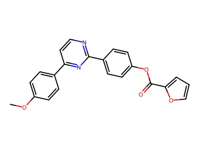 4-[4-(4-Methoxyphenyl)-2-pyrimidinyl]phenyl 2-furoate structure
