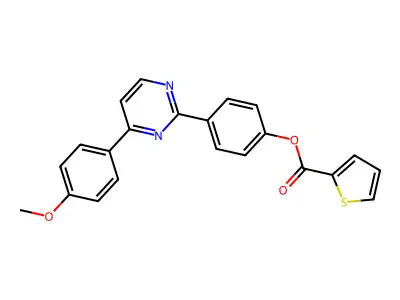 4-[4-(4-Methoxyphenyl)-2-pyrimidinyl]phenyl 2-thiophenecarboxylate structure