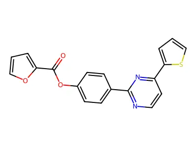 4-[4-(2-Thienyl)-2-pyrimidinyl]phenyl 2-furoate structure