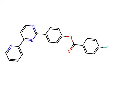 4-[4-(2-Pyridinyl)-2-pyrimidinyl]phenyl 4-fluorobenzenecarboxylate structure
