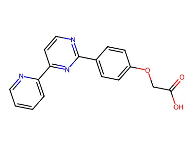 2-{4-[4-(2-Pyridinyl)-2-pyrimidinyl]phenoxy}acetic acid structure