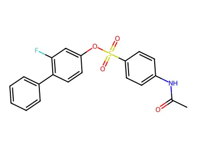 2-Fluoro[1,1'-biphenyl]-4-yl 4-(acetylamino)benzenesulfonate structure