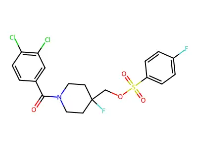 [1-(3,4-Dichlorobenzoyl)-4-fluoro-4-piperidinyl]methyl 4-fluorobenzenesulfonate structure