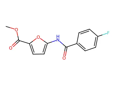 Methyl 5-[(4-fluorobenzoyl)amino]-2-furoate structure