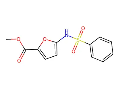Methyl 5-[(phenylsulfonyl)amino]-2-furoate structure
