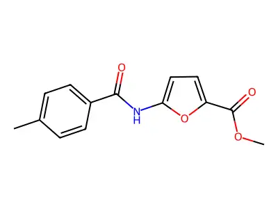 Methyl 5-[(4-methylbenzoyl)amino]-2-furoate structure