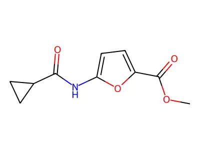 Methyl 5-[(cyclopropylcarbonyl)amino]-2-furoate structure