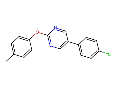 5-(4-Chlorophenyl)-2-(4-methylphenoxy)pyrimidine structure