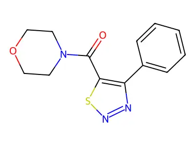 Morpholino(4-phenyl-1,2,3-thiadiazol-5-yl)methanone structure
