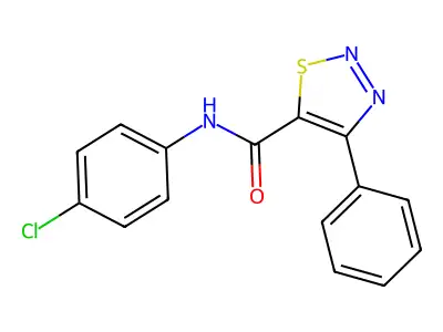 N-(4-chlorophenyl)-4-phenyl-1,2,3-thiadiazole-5-carboxamide structure