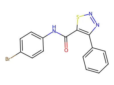 N-(4-bromophenyl)-4-phenyl-1,2,3-thiadiazole-5-carboxamide structure