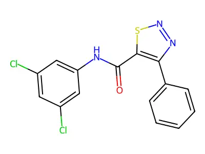 N-(3,5-dichlorophenyl)-4-phenyl-1,2,3-thiadiazole-5-carboxamide structure