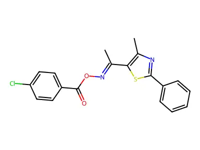 [1-(4-Methyl-2-phenyl-1,3-thiazol-5-yl)ethylideneamino] 4-chlorobenzoate structure