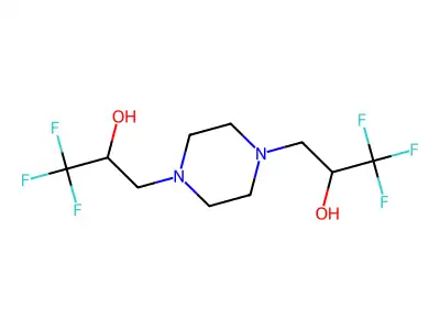 1,1,1-Trifluoro-3-[4-(3,3,3-trifluoro-2-hydroxypropyl)piperazin-1-yl]propan-2-ol structure