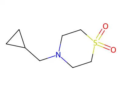 4-(Cyclopropylmethyl)-1,4-thiazinane 1,1-dioxide structure