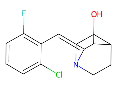 2-[(2-Chloro-6-fluorophenyl)methylidene]-1-azabicyclo[2.2.2]octan-3-ol structure
