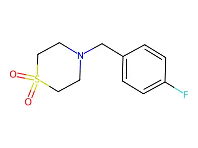 4-(4-Fluorobenzyl)-1lambda~6~,4-thiazinane-1,1-dione structure