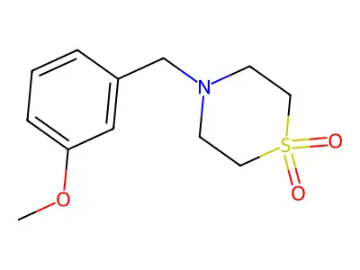 4-(3-Methoxybenzyl)-1lambda~6~,4-thiazinane-1,1-dione structure