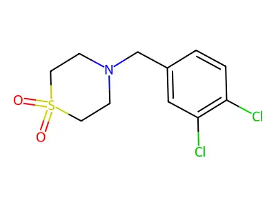 4-(3,4-Dichlorobenzyl)-1lambda~6~,4-thiazinane-1,1-dione structure